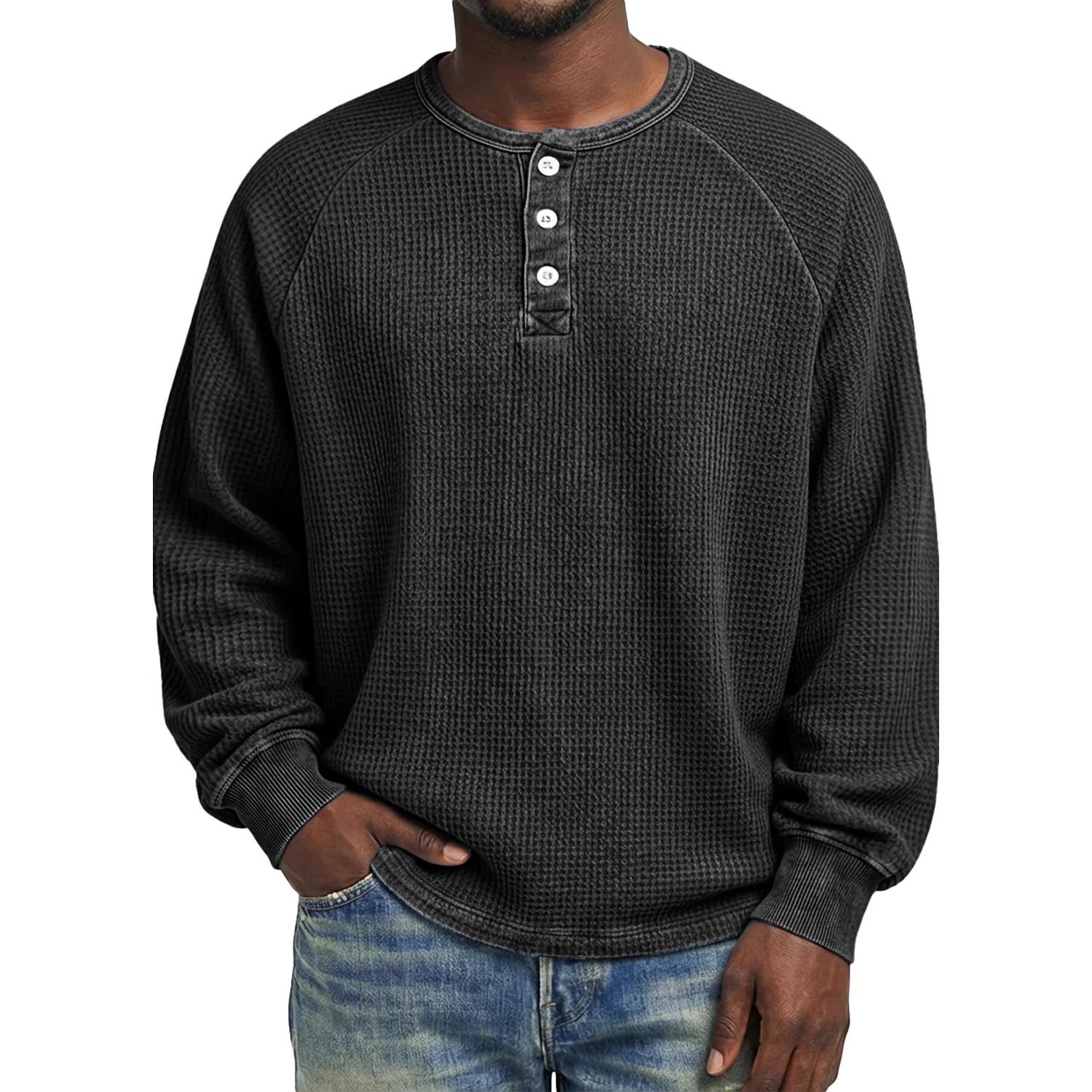 Mens Fashionable Printed Casual Long-sleeve Shirt