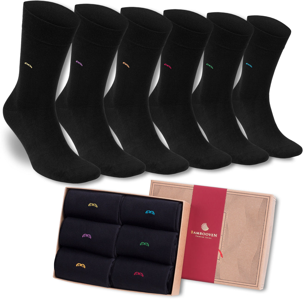 Men’s Bamboo Trouser Socks 6-Pack – Soft Dress Socks
