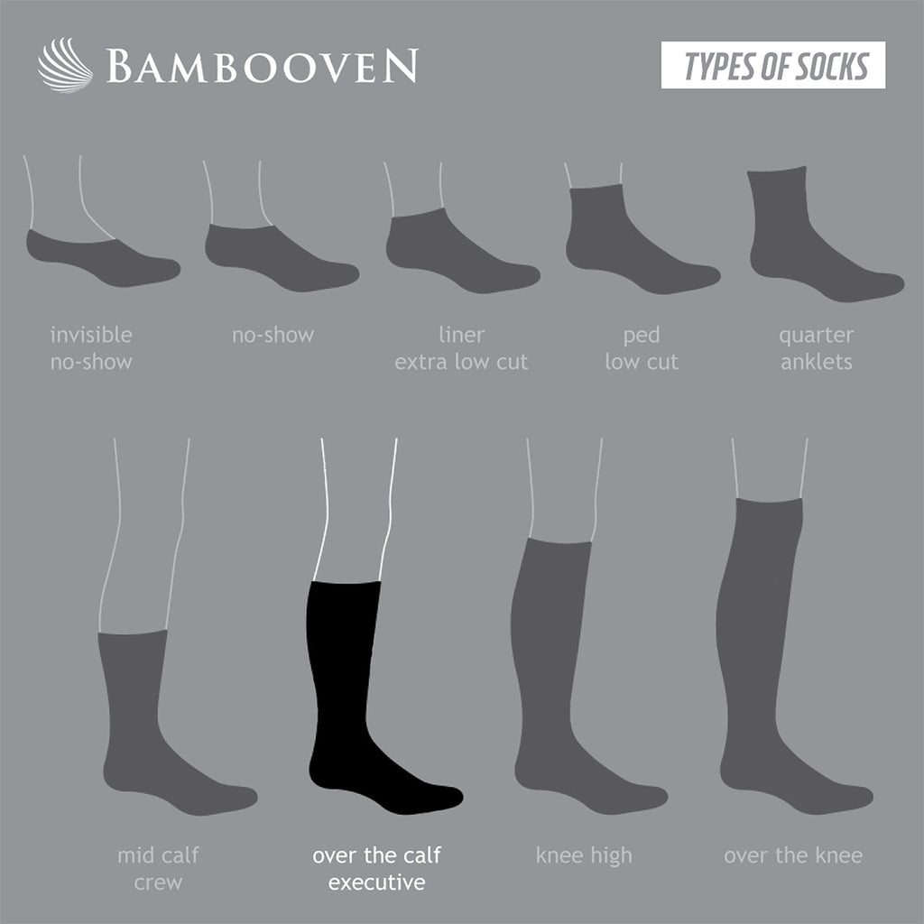 Men’s Bamboo Trouser Socks 6-Pack – Soft Dress Socks